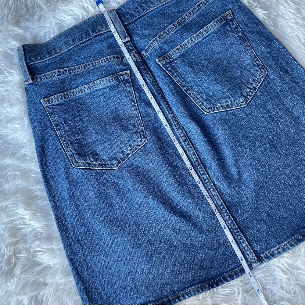 J. Crew Button Front Denim Jean Mini Skirt - Picture 9 of 9